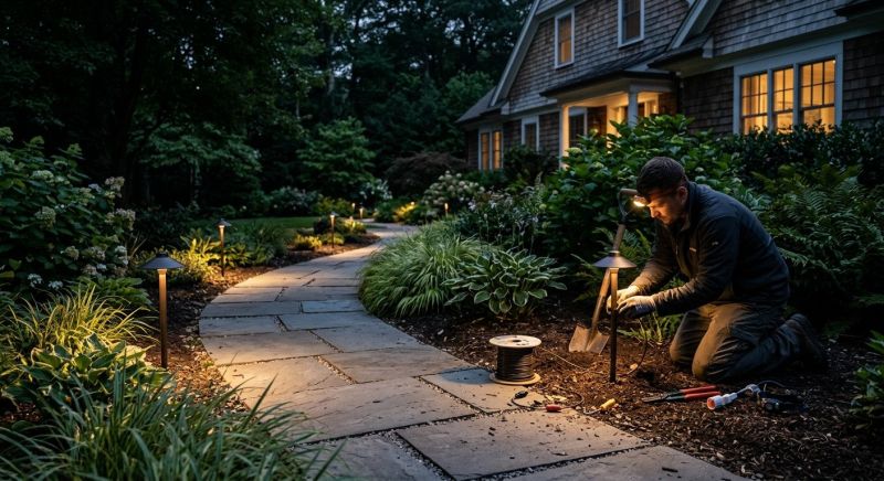 Fence Lighting Installation in Alpharetta, GA