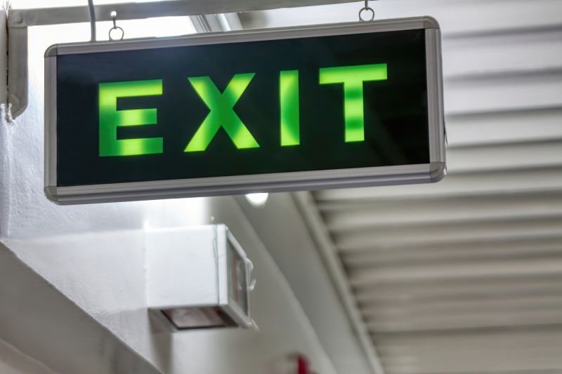 Fire Exit Sign Installation